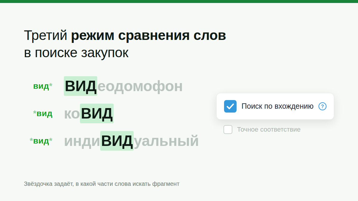 Новый режим поиска закупок
